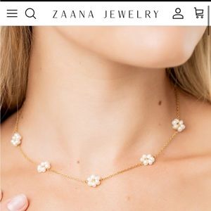 Sandy Pearl Necklace - Summer I Turned Pretty Necklace Zaana Jewelry